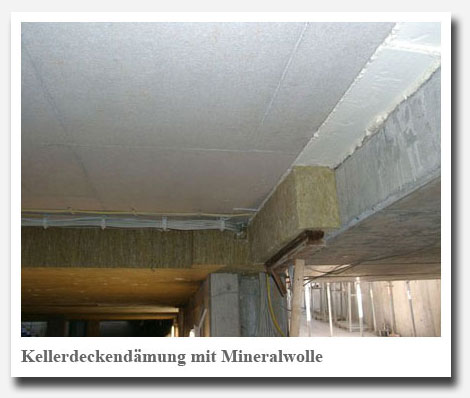 Kellerdeckendämmung mit Mineralwolle