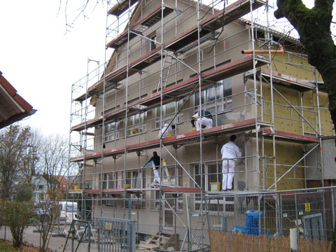 WDVS-Arbeiten an der Schule 'Unter den Eichen' in Mellendorf